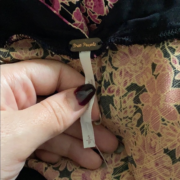 Free People Boho Bon Voyage Maxi Dress in black with bright pink florals - Picture 13 of 16